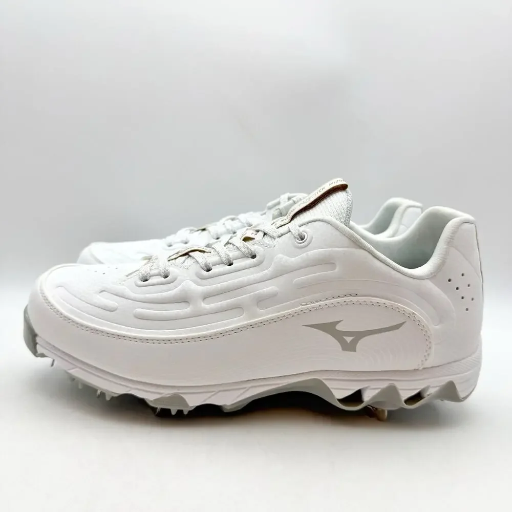 Mizuno Womens Swift 8 Low Softball Cleats Size 6 White 9-Spike Metal NWOB